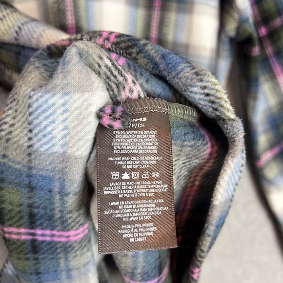 Skims Multi Plaid Gender Inclusive Fleece Sleep Pajama Set Size Small - Picture 16 of 16